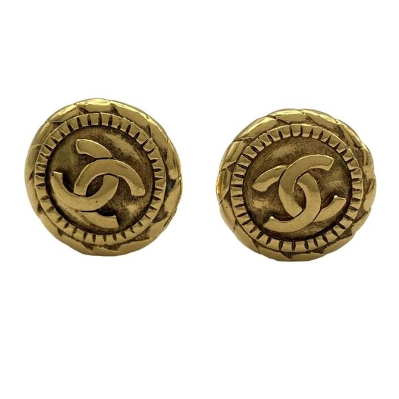 CHANEL Coco - Gold Hardware Clip On Earrings 501-052025 - Picture 1 of 3